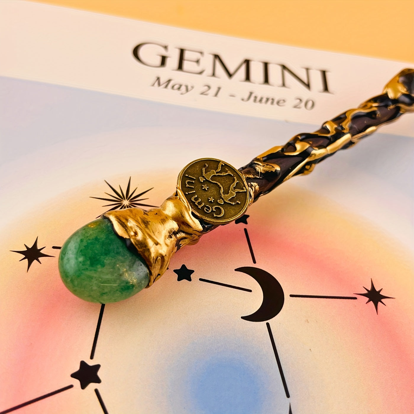 2pcs Zodiac Crystal Candle and Wand Set