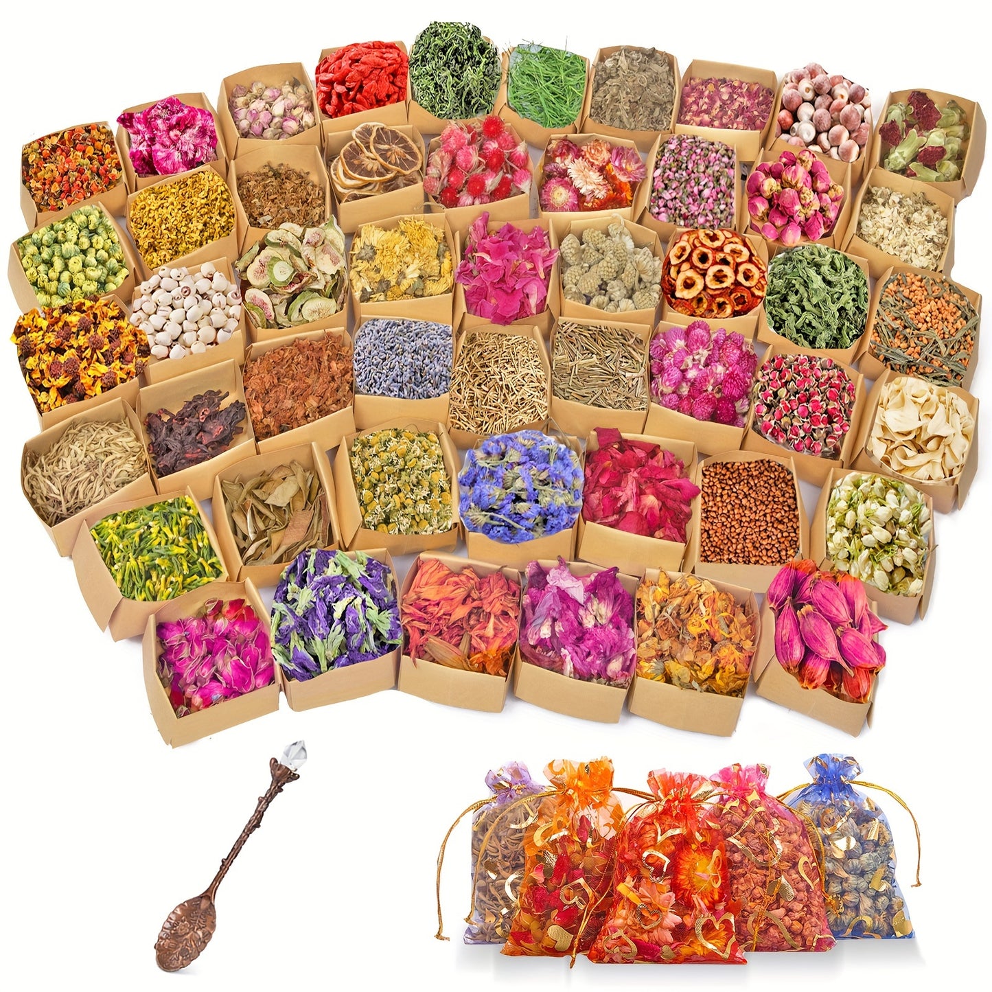 50 Bags 100% Natural Dried Herbs Kit