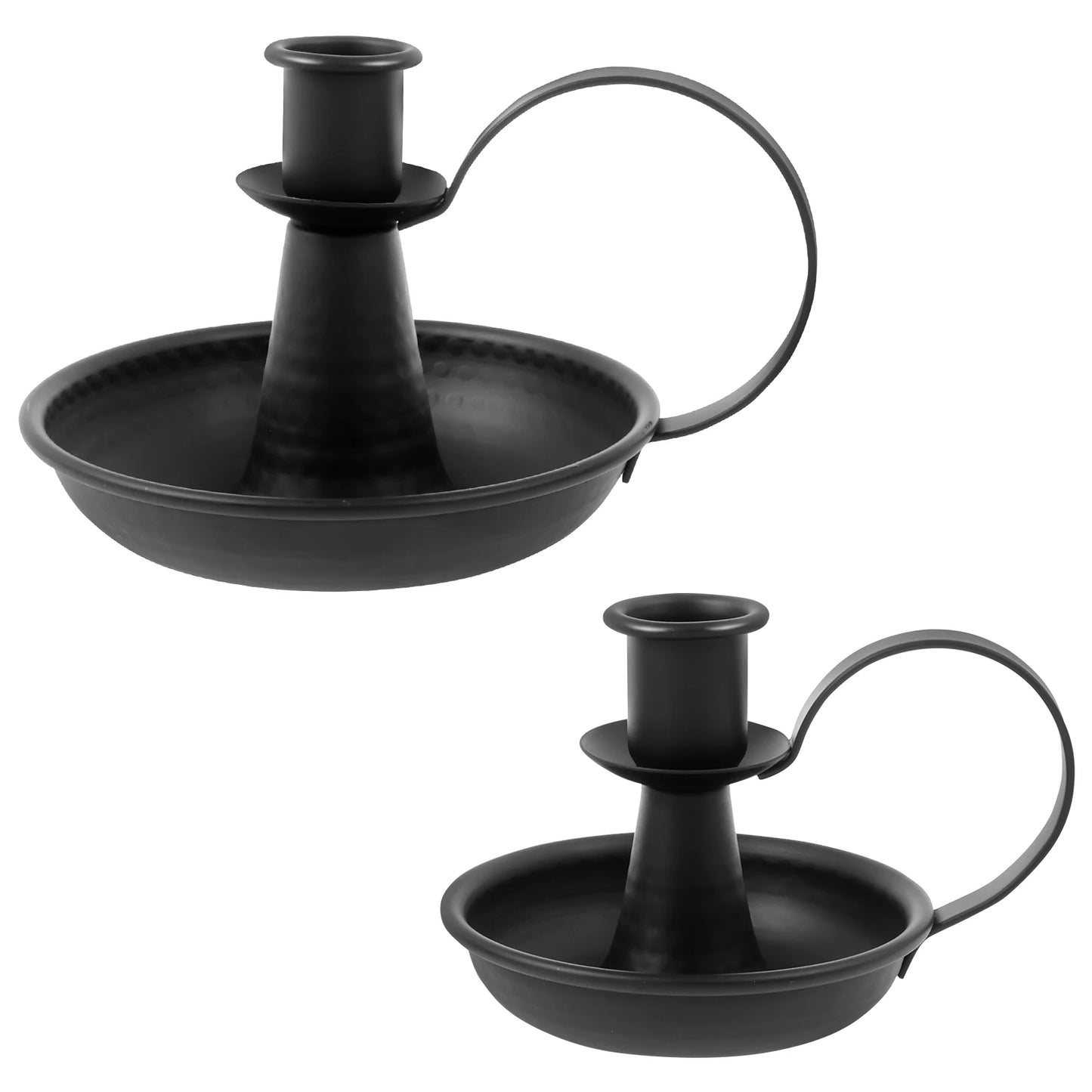 2pcs Retro Iron Taper Candle Holder
