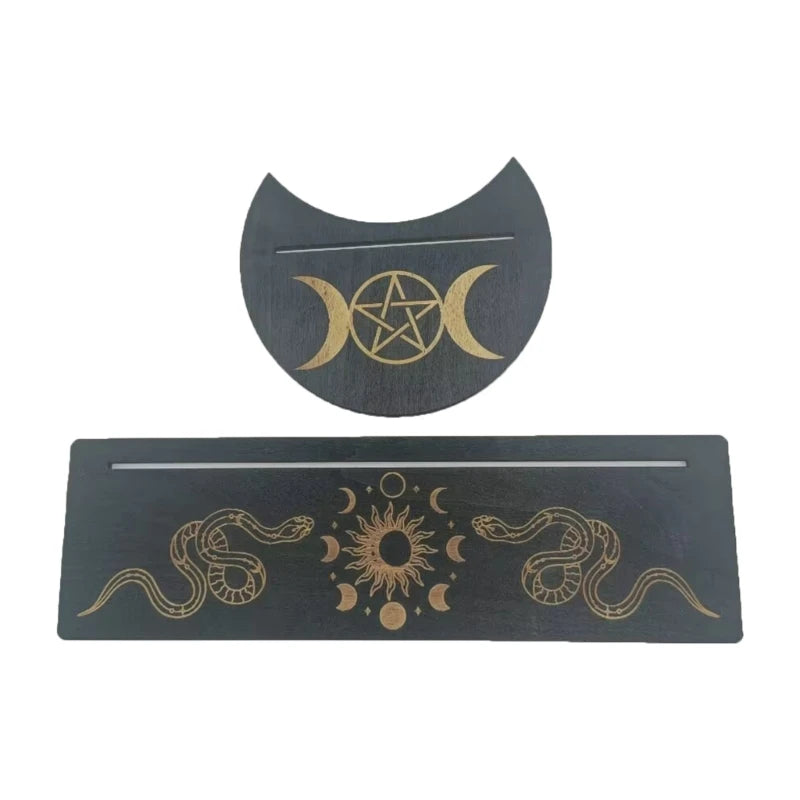 Wooden Moon Tarot Card Stand