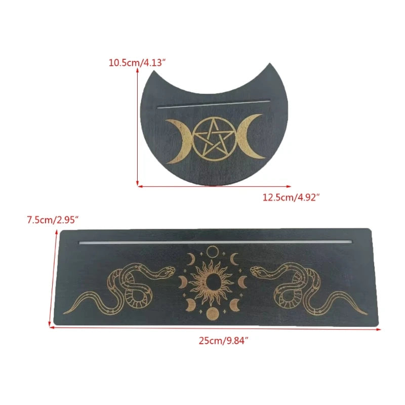 Wooden Moon Tarot Card Stand