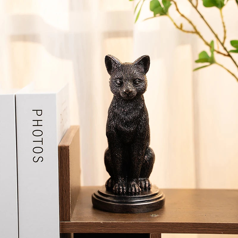 Retro Gothic Animal Candle Holder - Black Owl/Bat/Wolf/Crow/Cat
