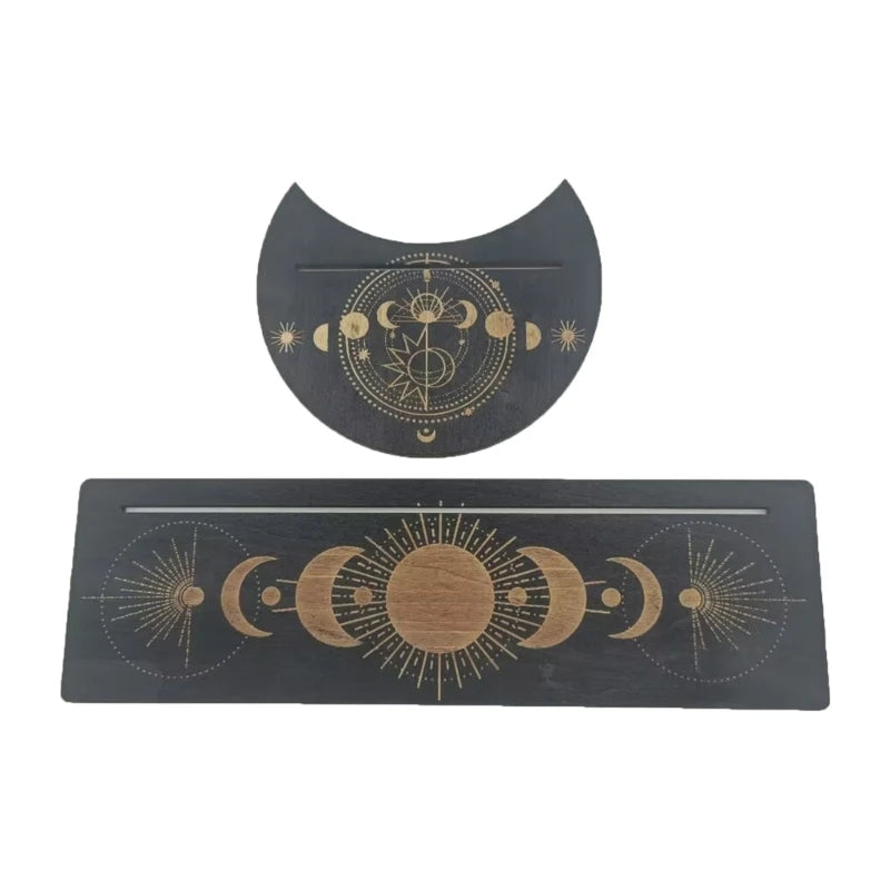Wooden Moon Tarot Card Stand