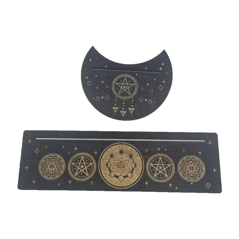 Wooden Moon Tarot Card Stand