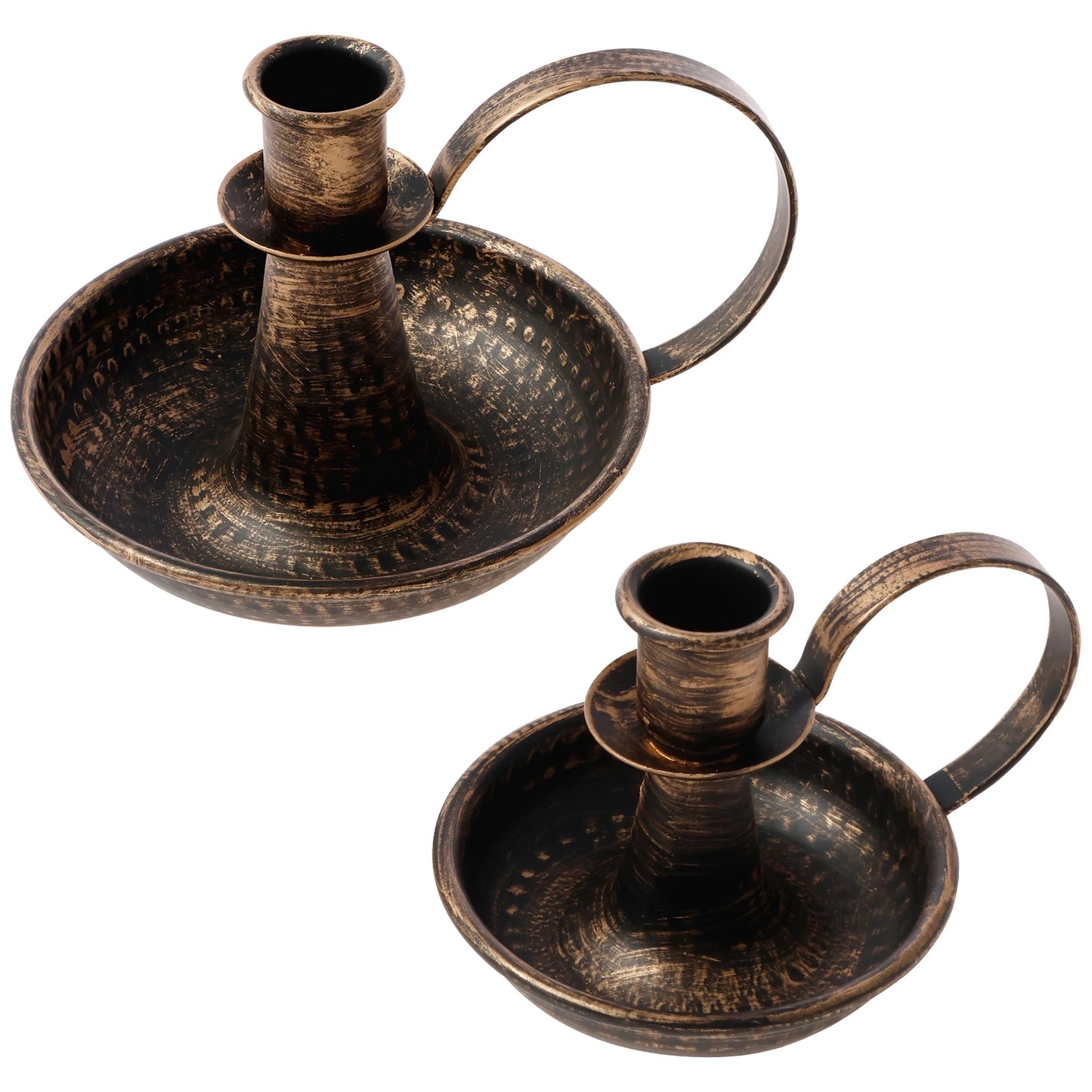 2pcs Retro Iron Taper Candle Holder