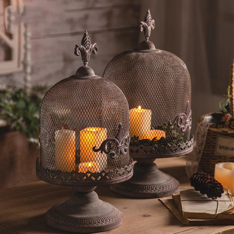American Iron Industrial Style Candle Holder
