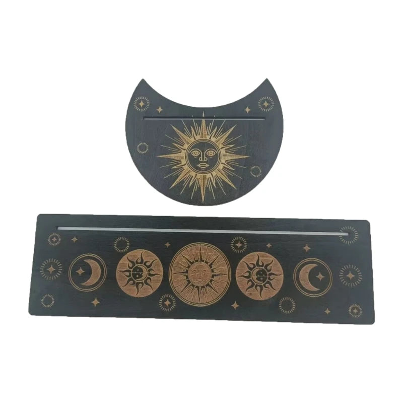 Wooden Moon Tarot Card Stand