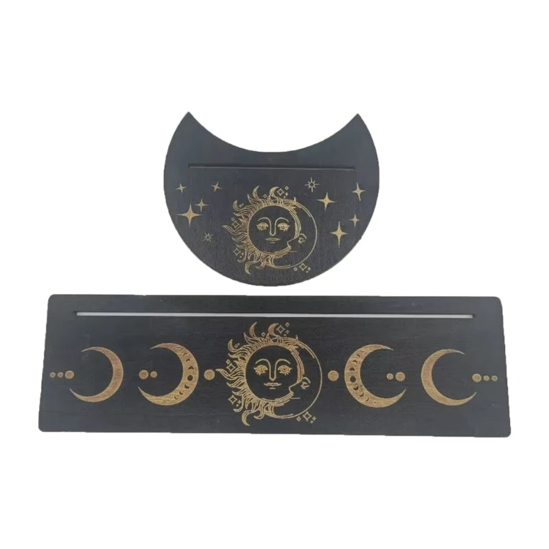 Wooden Moon Tarot Card Stand