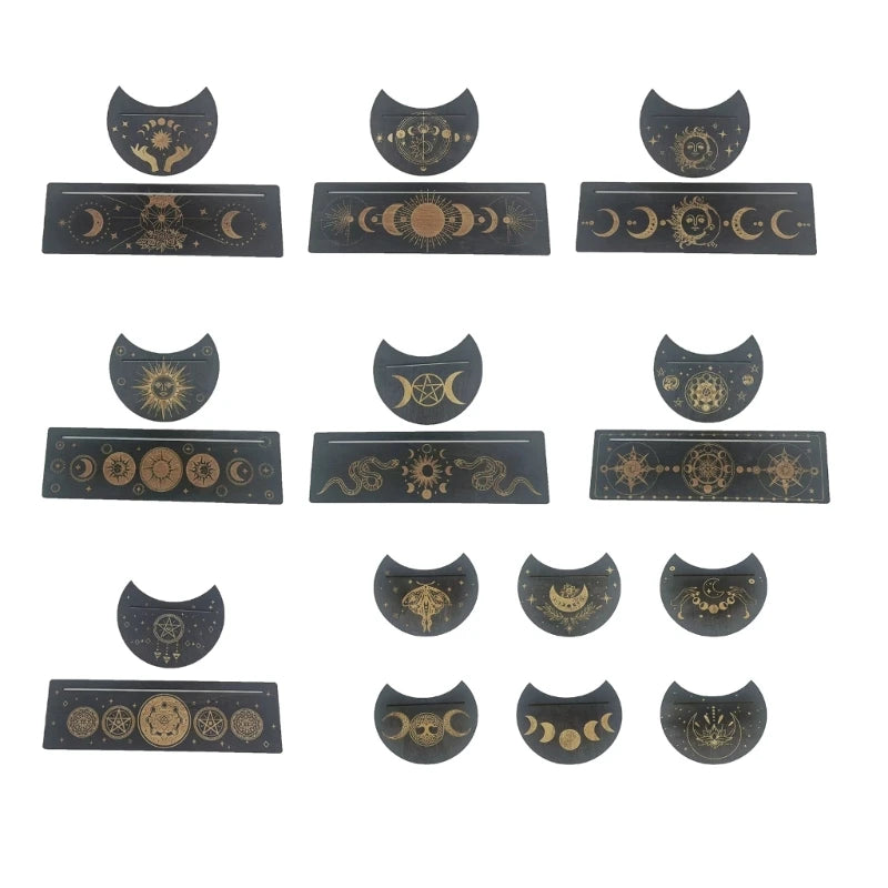 Wooden Moon Tarot Card Stand